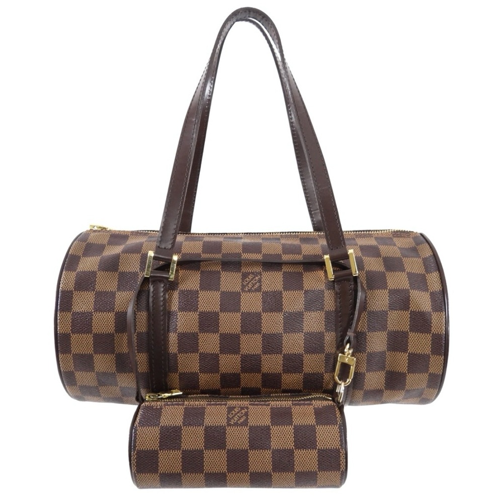 Authentic Louis Vuitton Papillon 30 Damier Ebene
N51303 brown with mini pouch